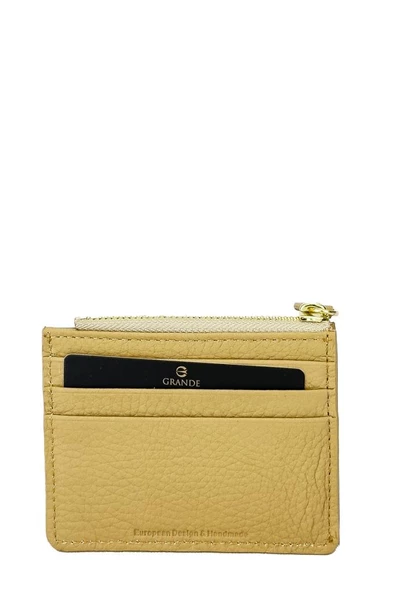 Grande Hakiki Deri Unisex Cüzdan Biscuit 820 - Resim 2