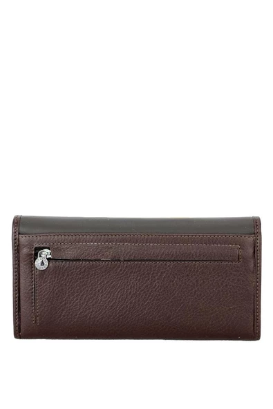 Grande Hakiki Deri Kadın Cüzdan Kahve 2748 - Resim 2