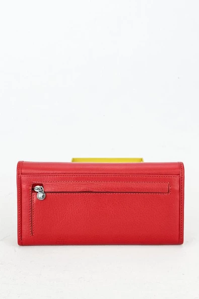 Grande Hakiki Deri Kadın Cüzdan Kırmızı 2748 - Resim 2