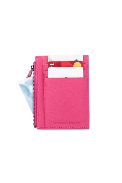 Grande Hakiki Deri Kartlık Fuşya 853 - 2