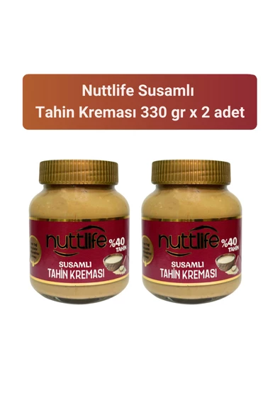 Nuttlife Susamlı Tahin Kreması 330 gr x 2 adet