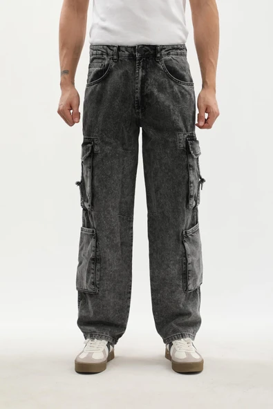Erkek Kargo Cepli Jean Pantolon - Resim 7