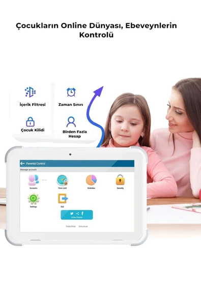 oneblue 8 Inç Çift Sim Kartlı 4g Tablet,4500 Mah, Type-c Şarj, 5g Wi-fi, Android 9.0, 2 Gb Ram,Hafıza Kart Hediyeli - 7