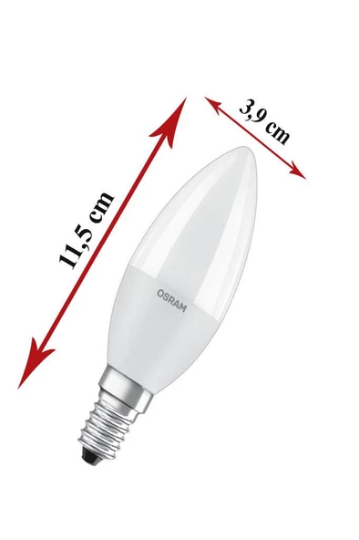 Osram Ledvalue 7,5W (60W) 3 lü Led Mum Ampul Sarı - 2700K E14 - 2