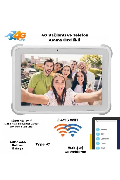 oneblue 8 Inç Çift Sim Kartlı 4g Tablet,4500 Mah, Type-c Şarj, 5g Wi-fi, Android 9.0, 2 Gb Ram,Hafıza Kart Hediyeli - 3
