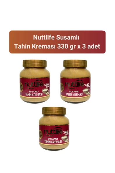 Nuttlife Susamlı Tahin Kreması 330 gr x 3 adet