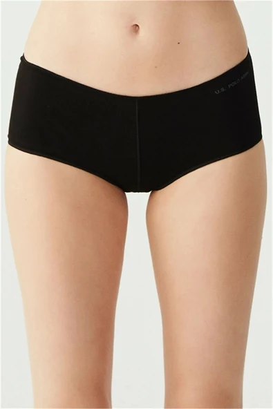 U.S. Polo Assn. Kadın 5'li Şort Boxer (Siyah-Beyaz-Ten-Beyaz-Ten) - 3