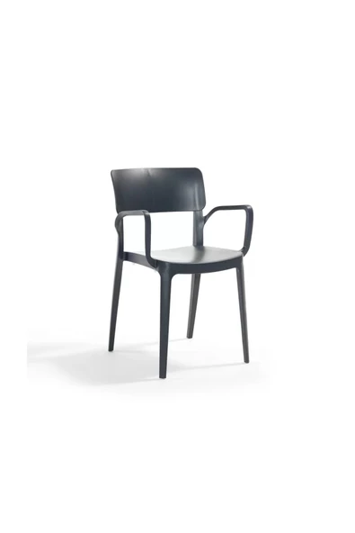 Novussi Panora (4 ad) Plastik Bahçe Balkon Sandalyesi  Antrasit - 3