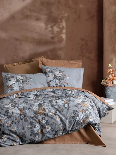 Cotton Box Tek Kişilik Nevresim Takımı Lenora Kahve