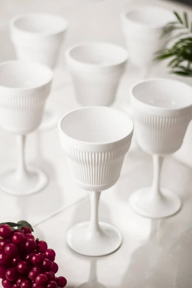 Akrilik Tekli Kadeh & Su ve Kahve Yanı Bardağı 300 ml - 3