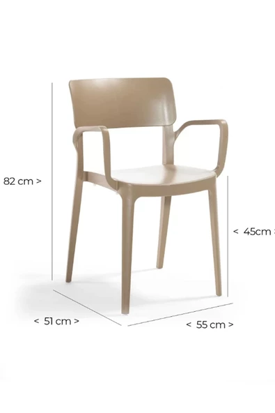 Novussi Panora 2 Adet Koltuk Seti (2'li Set) - Kum Beji - Resim 4