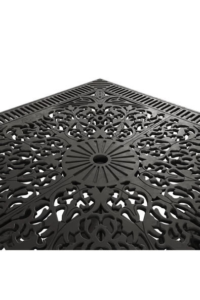 IVF İstanbul model ferforje görünümlü PLASTİK KARE masa ve Hitit model sandalye takım 4 sandalye 1 masa - Resim 2