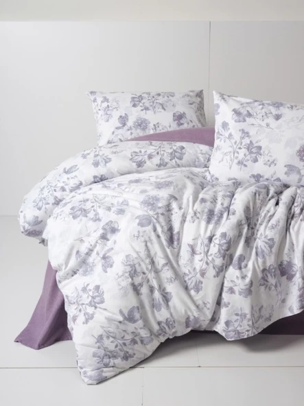Cotton Box Flanel Nevresim Takımı Çift Kişilik Sadie Mor