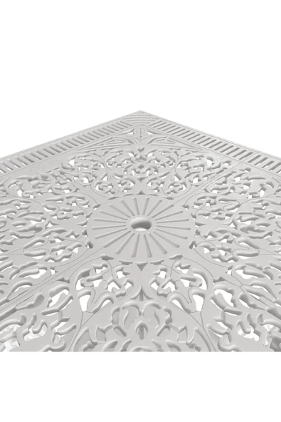 IVF İstanbul model ferforje görünümlü PLASTİK KARE masa ve Hitit model sandalye takım 2 sandalye 1 masa - Resim 3