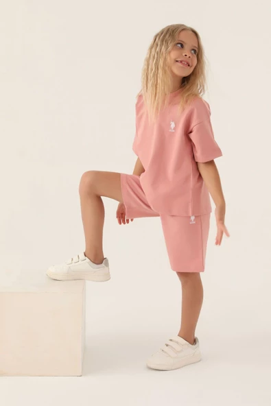 U.S. POLO ASSN. KIZ ÇOCUK BERMUDA TAKIM US1822-4 - 8