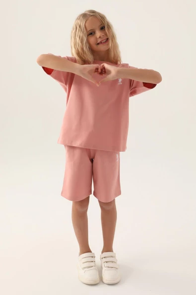 U.S. POLO ASSN. KIZ ÇOCUK BERMUDA TAKIM US1822-4 - 7