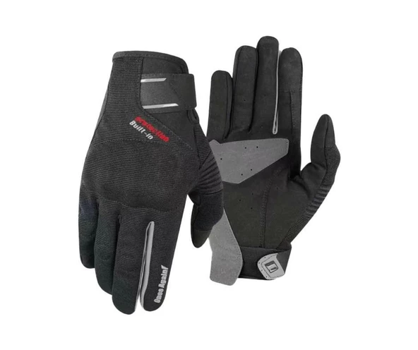 One's Again MG12 Built-İn Korumalı Uzun Parmaklı Motosiklet Eldiveni Gri L Beden - 2