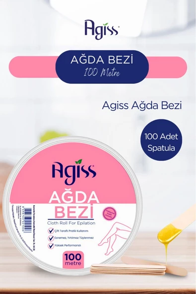 100 Metre Ağda Bezi ve 100'lü Ağda Spatulası Seti