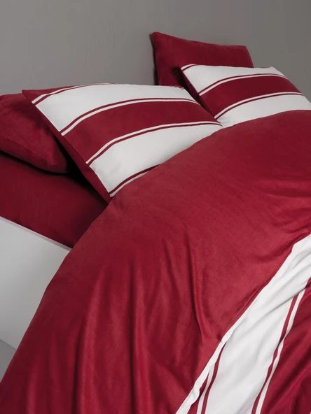 Cozy Home Festive Çift Kişilik Lastikli Çarşaflı Nevresim Takımı Jolly Kırmızı - Resim 6