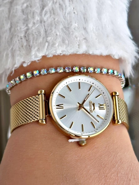 Slazenger SL.9.1985.3.03 Hasır Kordon Kadın Kol Saati - Resim 4