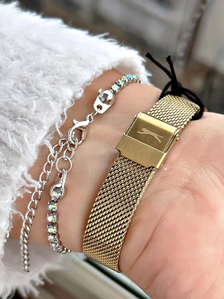 Slazenger SL.9.1985.3.04 Hasır Kordon Kadın Kol Saati - Resim 2