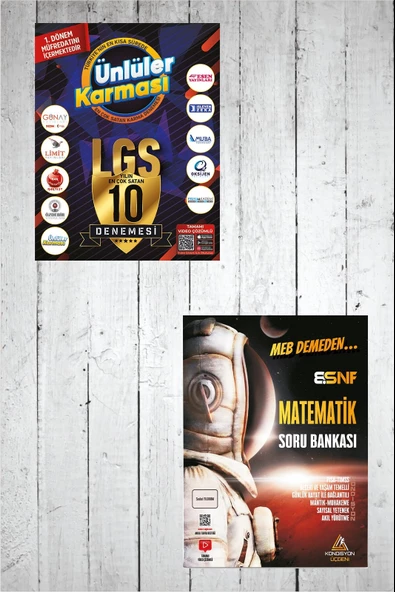 LGS 1.Dönem 10 Farklı Yayın 10 Deneme+ MEB Demeden Matematik Soru Bankası Hediyeli ürün görseli 1