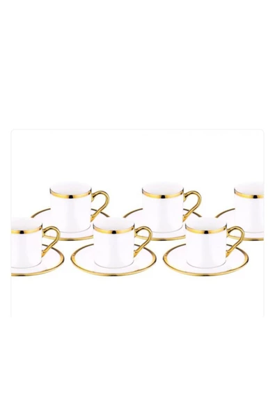 Bambum mb çeyiz vibe altın desenli 6 kişik fincan takımı