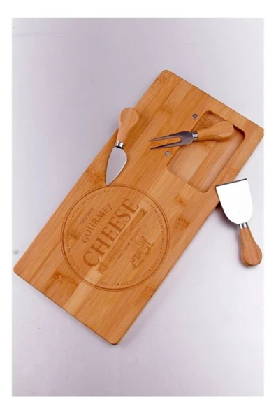 Balsa Grup Balsa Group Bambu 4 Parça Peynir Sunum Tahtası Seti Bls-ps-3819 - 3