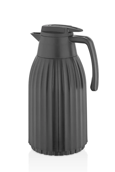Penguen Png-7004 1,5 Lt Oluklu Cam Termos Siyah - 2