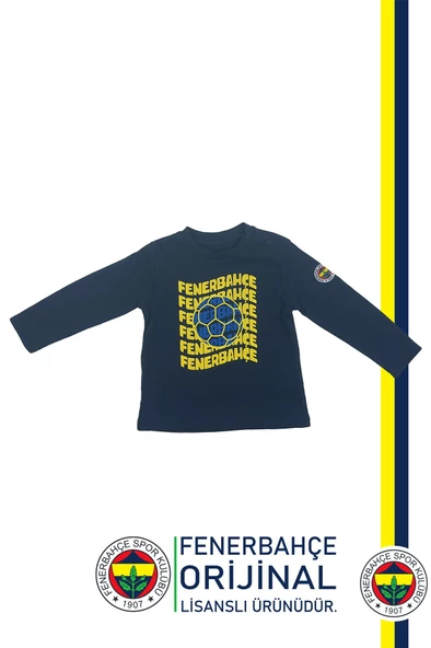Fenerbahçe Orijinal Lisanslı Uzun Kol Lacivert Bebek Sweat Hediyelik Ahşap Kutulu - 2