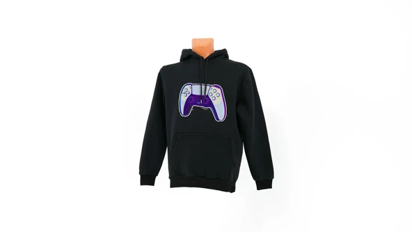 Gamepad baskılı Sweatshirt