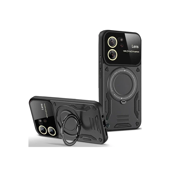 Smody Xiaomi Mi 13T Pro İle Uyumlu Kılıf Joy Lens Standlı Kapak - 5