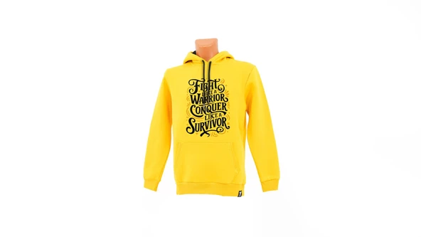 Fight Like A Warrior baskılı Sweatshirt