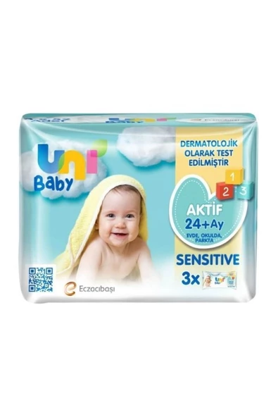 Uni Baby Aktif Sensitive Islak Havlu 3x52li