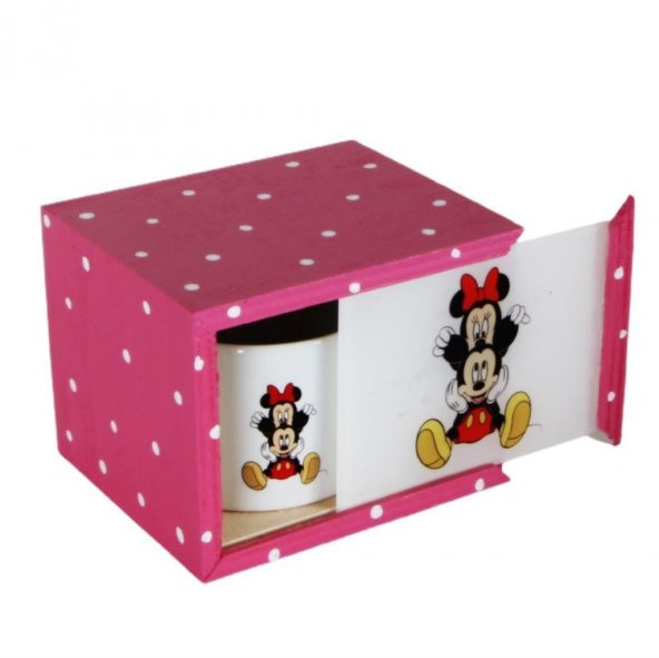 Minnie Mouse Işıklı Biblo Mickey Kutulu Kupa 2Li Hediye Seti - 2