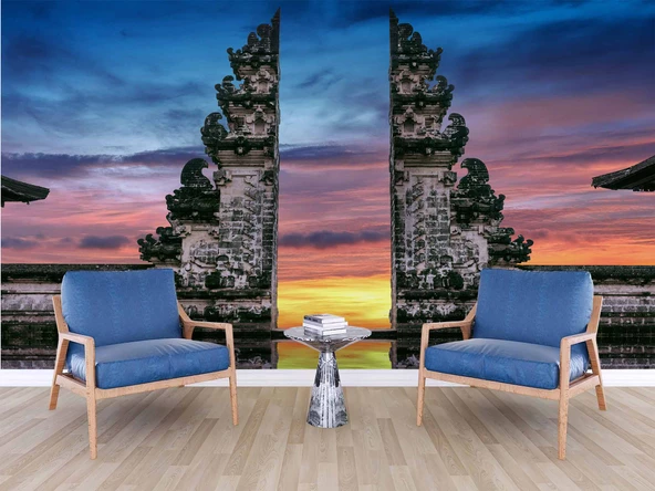 Gün Batımı Endonezya Bali Manzaralı Duvar Kağıdı - Resim 6