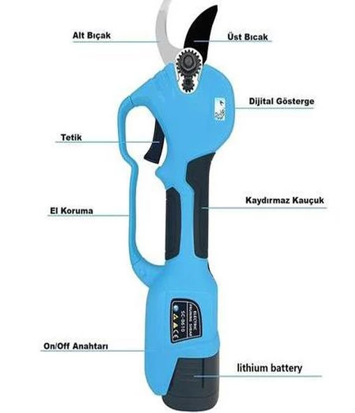Suca SC 8610A LED Ekranlı Uzatma Aparatlı Budama Makası 32 mm 2.60 Mt - 6