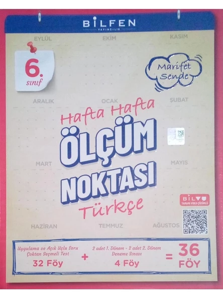 Bilfen Yayıncılık 6. Sınıf Türkçe Hafta Hafta Ölçüm Noktası Yeni