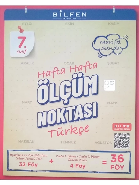 Bilfen Yayıncılık 7. Sınıf Türkçe Hafta Hafta Ölçüm Noktası Yeni
