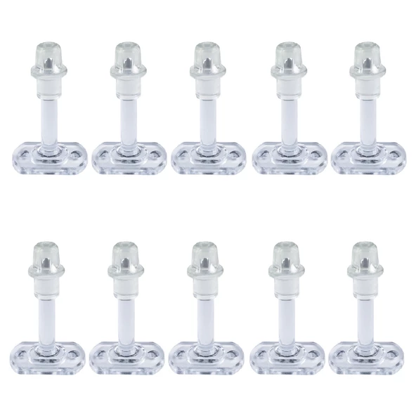 Plastik Kapı Pencere Arkası Şeffaf Renk Tampon 8 CM Vidalı Duvar Koruyucu Silikon Stoper 10 Adet - Resim 4