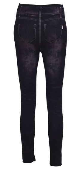 6 Adet Kot Görünümlü Desenli Renkli Kadın Tayt (no13,no19,no25) - 7