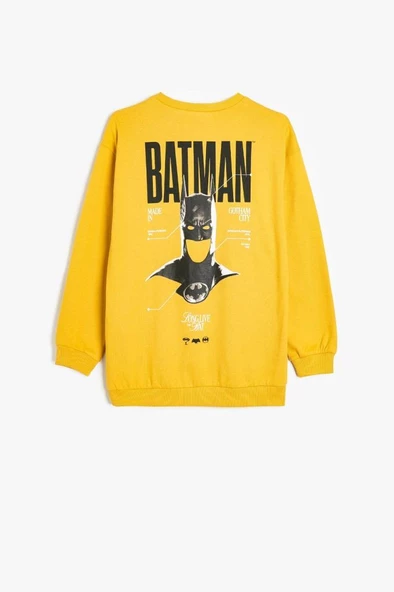 Koton Erkek Çocuk Batman Sweatshirt Lisanslı Baskılı Uzun Kollu Pamuklu - 2