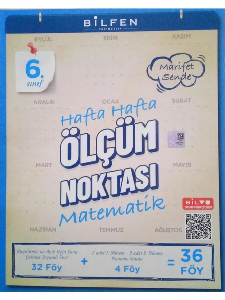 Bilfen Yayıncılık 6. Sınıf Matematik Hafta Hafta Ölçüm Noktası Yeni