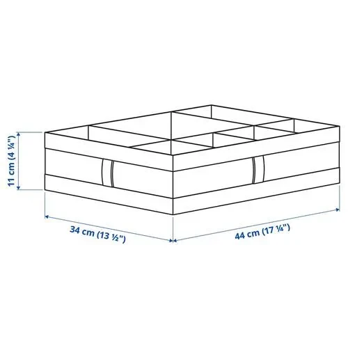 SUMUHOME SKUBB DOLAP İÇİ DÜZENLEYİCİ BÖLMELİ KUTU BEYAZ 44x34x11 CM - 6
