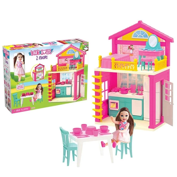 03661 Dede Lola Bebek ve 2 Katlı Oyun Evi