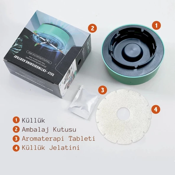 Dumanı İçine Çeken Kül Tablası Dumanı ve Kokuyu Hapseden Küllük Akıllı Kül Tablası Kokusuz Küllük - 4