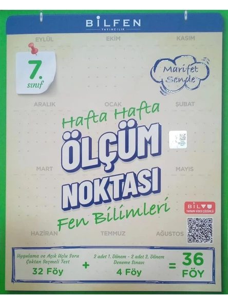 Bilfen Yayıncılık 7. Sınıf Fen Bilimleri Hafta Hafta Ölçüm Noktası Yeni