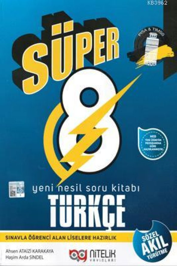 Süper 8. Sınıf Türkçe Yeni Nesil Soru Kitabı Nitelik Yayınları