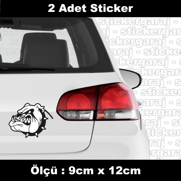 saldırgan psikopat köpek pitbull sticker 2 ADET araba kask motosiklet laptop tablet pc atv uyumlu sticker 2 adet