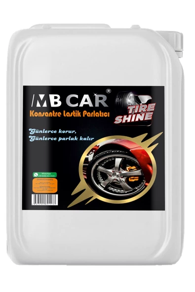 MB CAR Güneşin Olumsuz Etkilerine Karşı Toz Itici Konsantre Lastik Parlatıcı 20 Lt